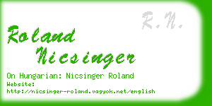 roland nicsinger business card